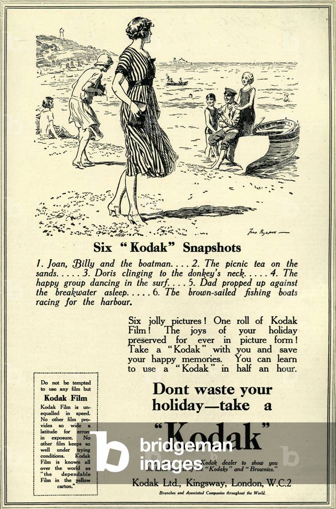 Kodak Magazine Advert, UK, 1920s