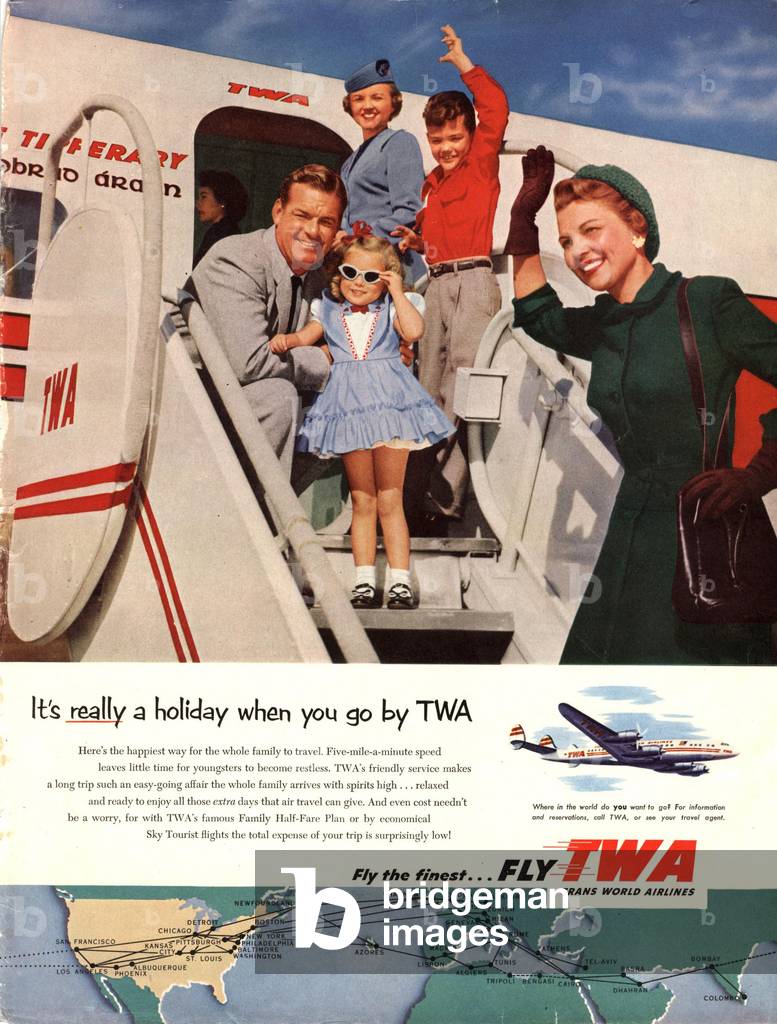 Airlines Magazine, advert, USA, 1953