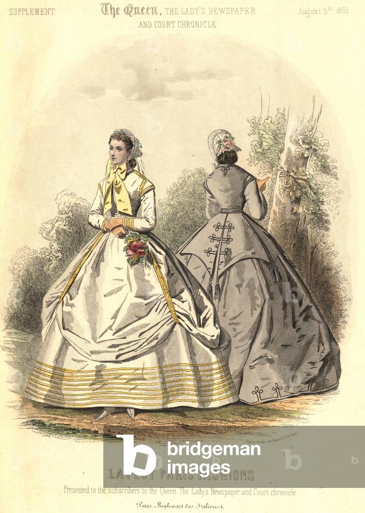 Paris Fashion Magazine Plate, UK, 1860s