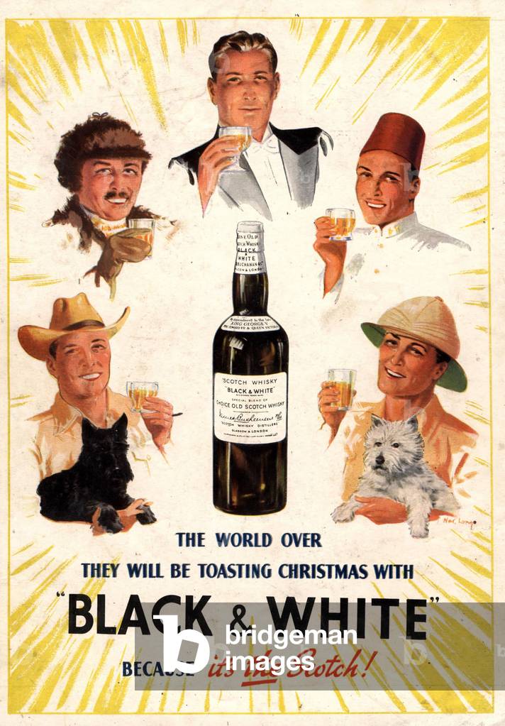 Black & White whisky, 1930s (print)