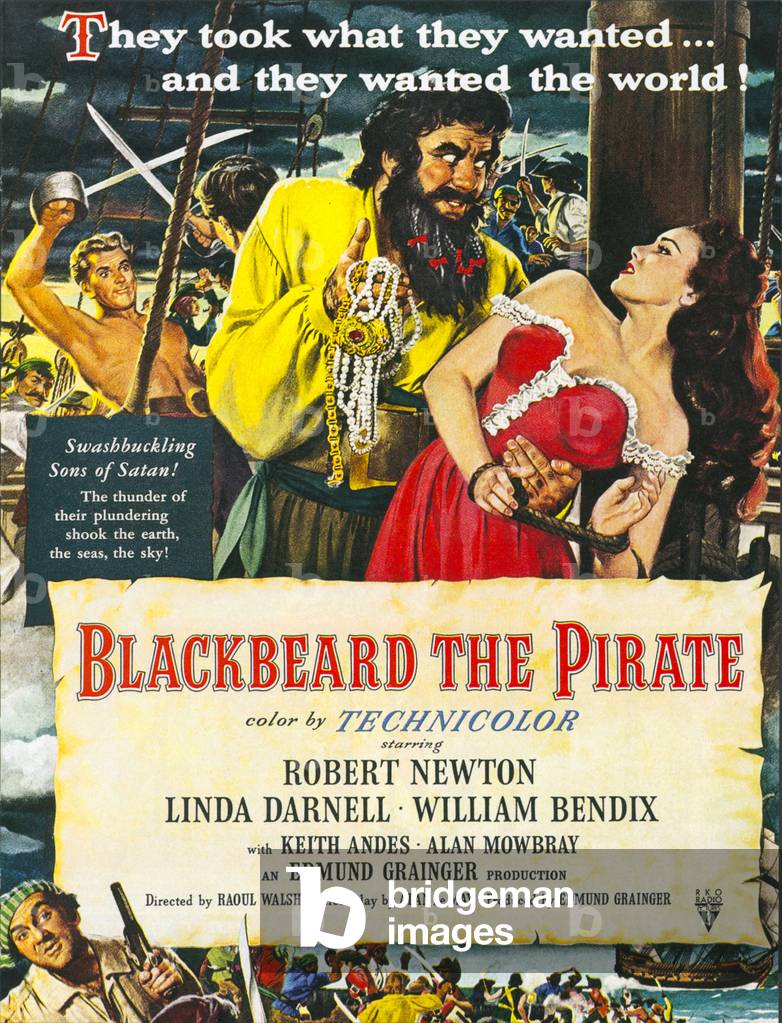 Blackbeard the Pirate, Film poster, USA, 1952
