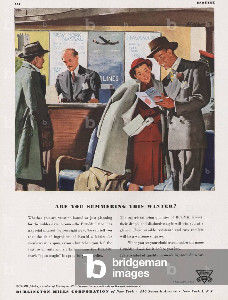 Burlington Mills Magazine, advert, USA, 1940s