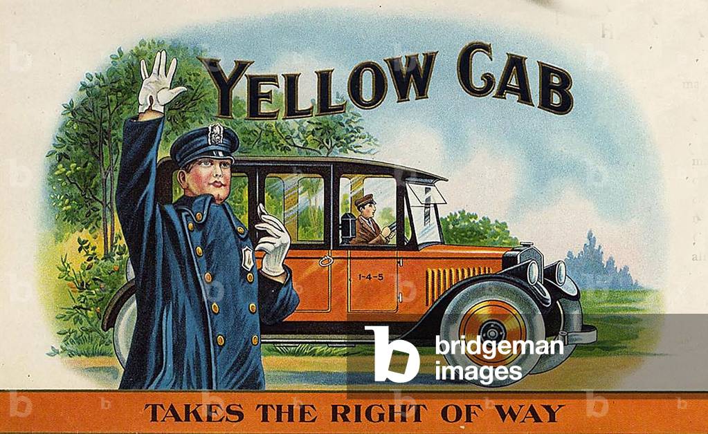 Yellow Cabs Magazine Advert, USA, 1910s