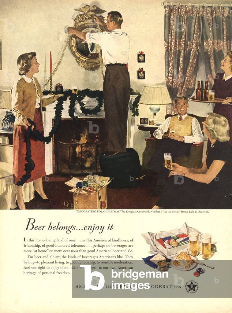 United States Brewers Foundation Magazine, advert, USA, 1950s