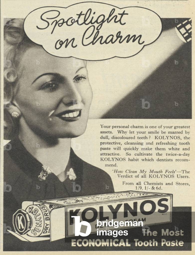 Kolynos Magazine, advert, UK, 1940s
