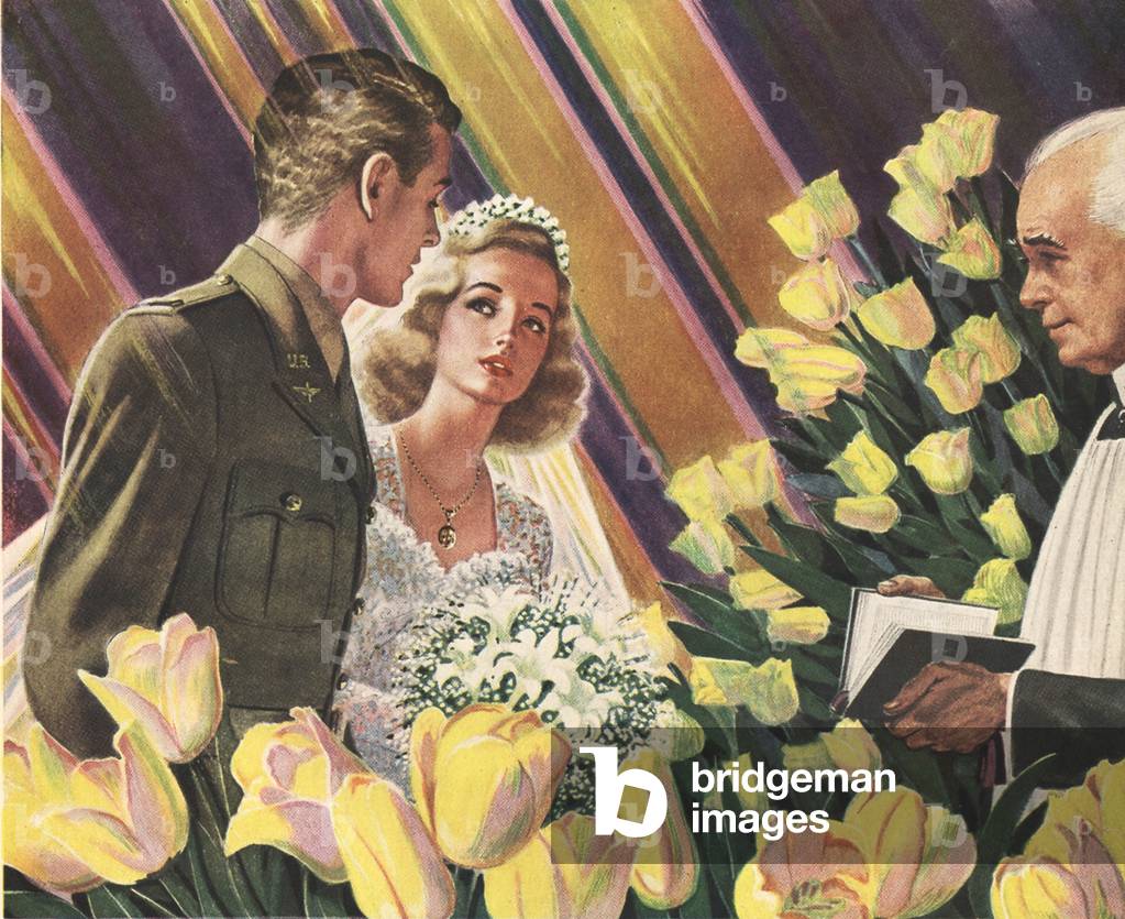 Wedding, Magazine Plate, USA, 1940s
