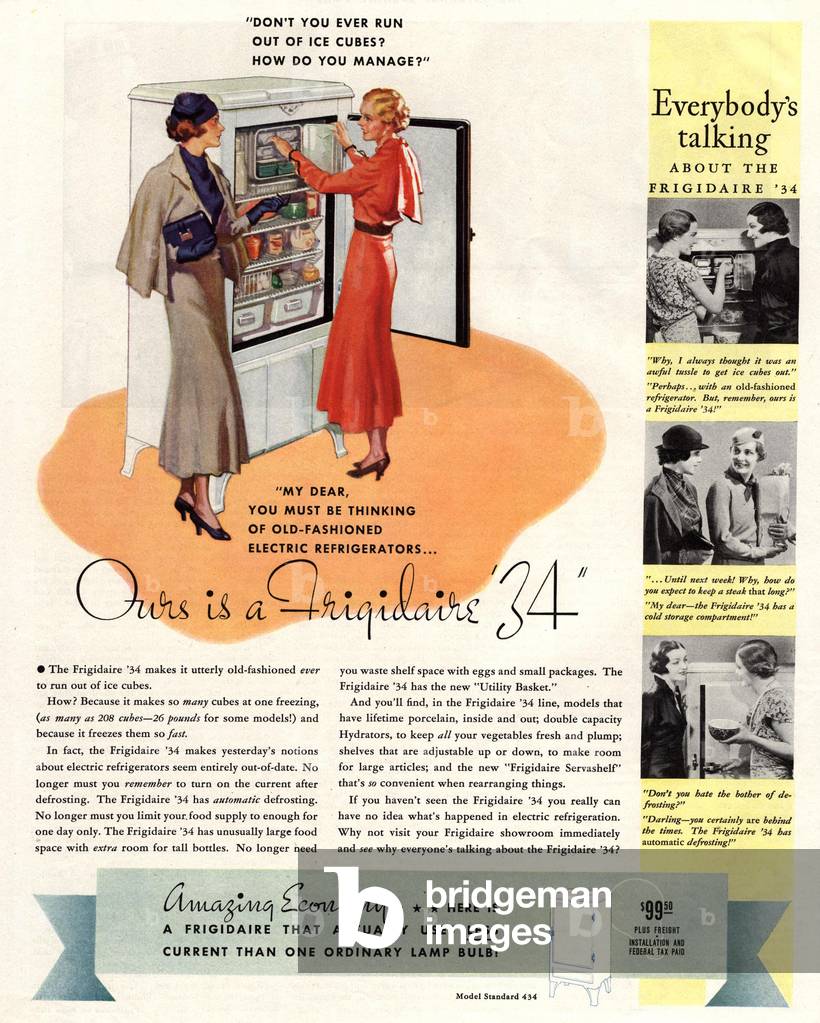 Frigidaire Magazine, advert, USA, 1930s