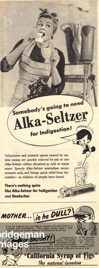 Alka seltzer, 1950s (print)