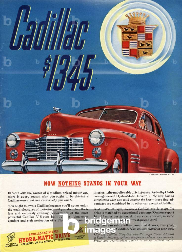Cadillac Magazine, advert, USA, 1930s