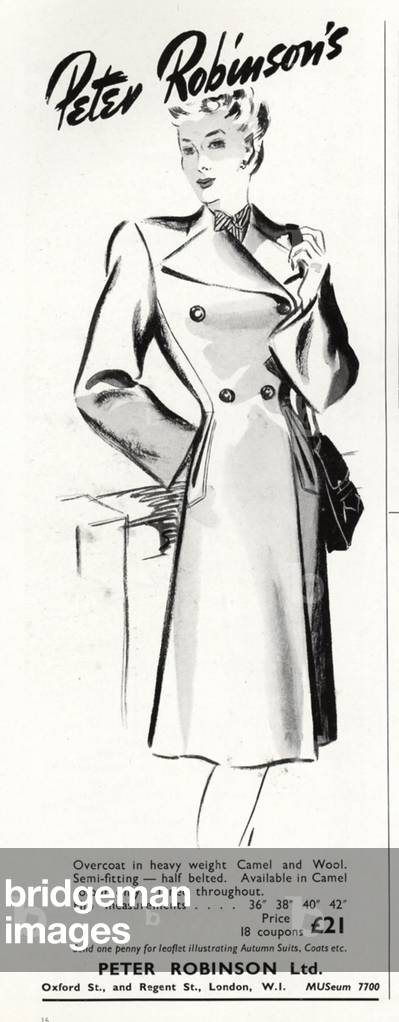 Peter Robinson's Magazine, advert, UK, 1940s