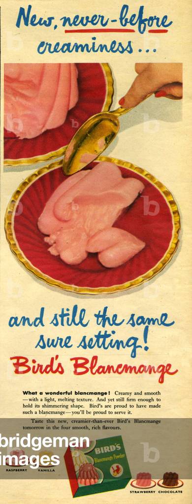 Bird's Magazine Advert, UK, 1950s