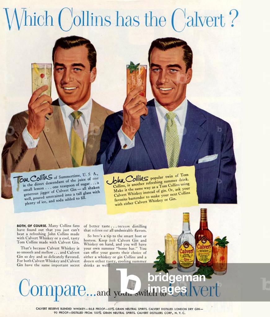 Calvert Magazine Advert, USA, 1950s