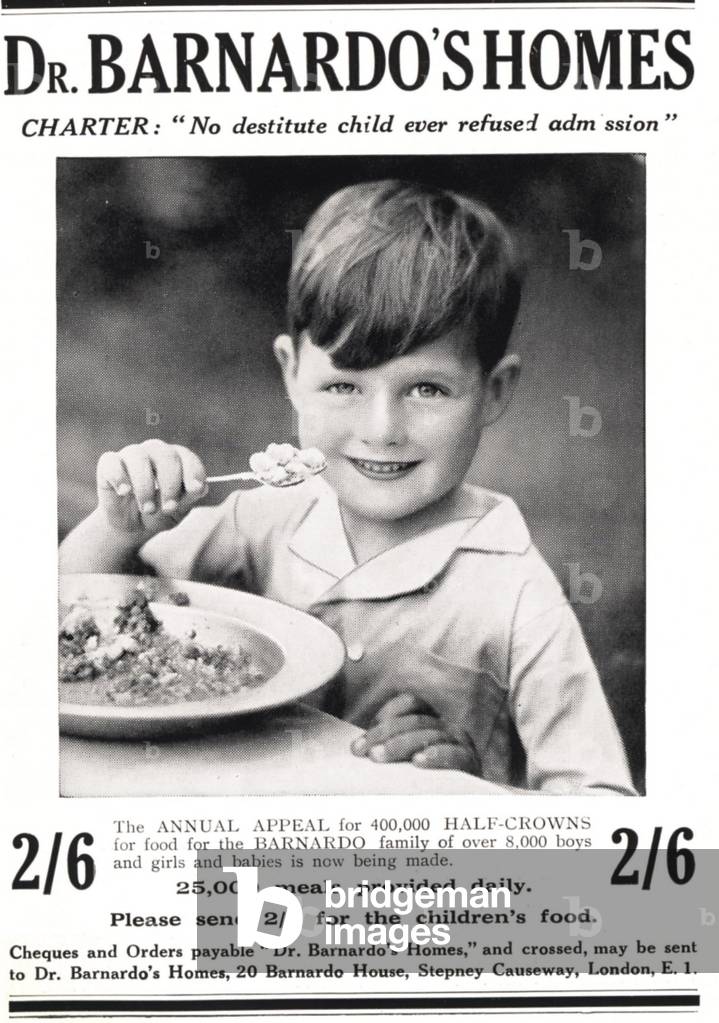 UK Advertising for Barnardos home children, 1930s (print)