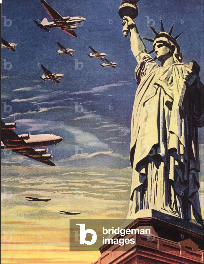 Liberty Skies Magazine, advert (detail), USA, 1940s