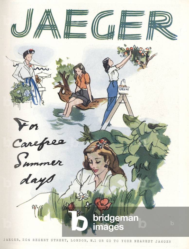 Jaeger Magazine, advert, UK, 1940s