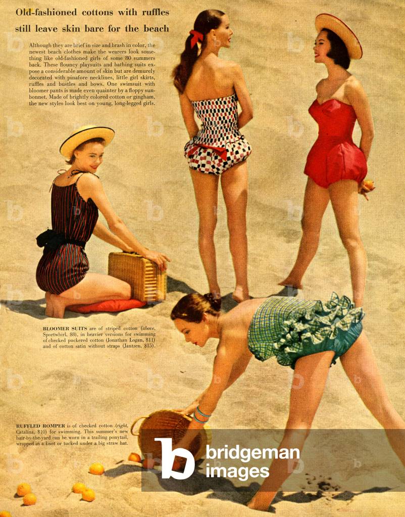 Womens Swimwear Magazine Plate, USA, 1950