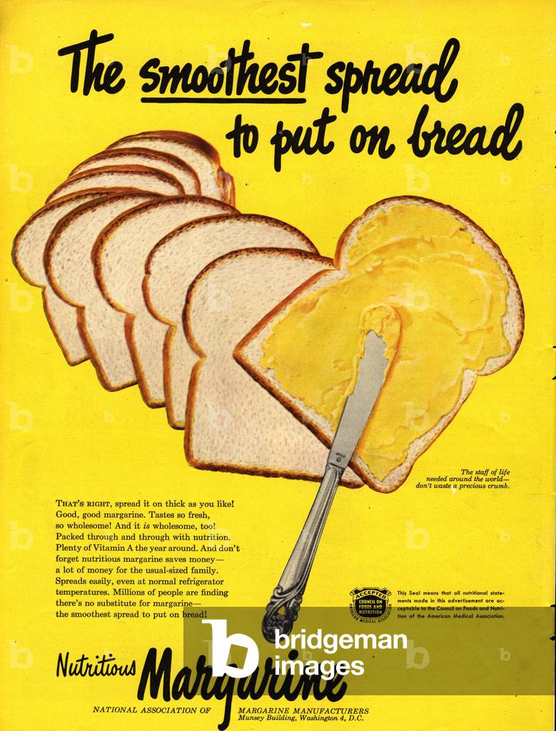Margarine Magazine, advert, USA, 1940s