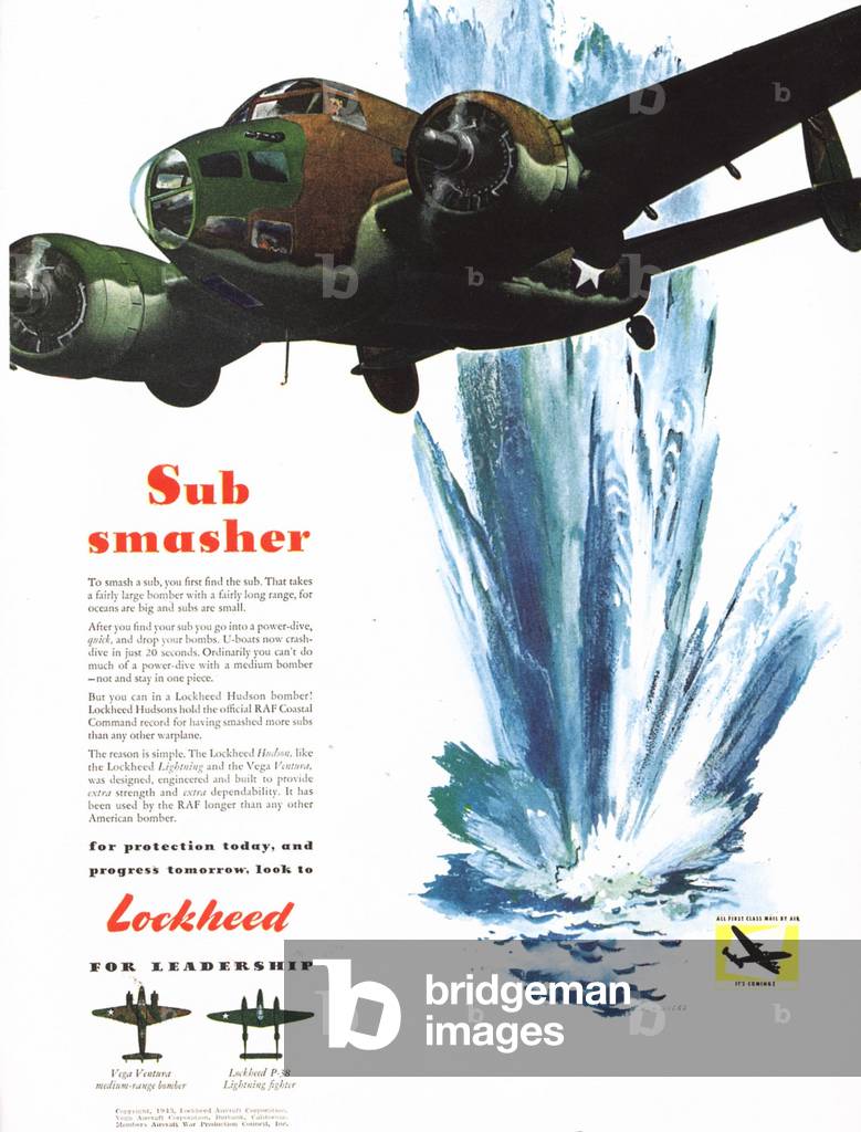 Lockheed Magazine, advert, USA, 1940s