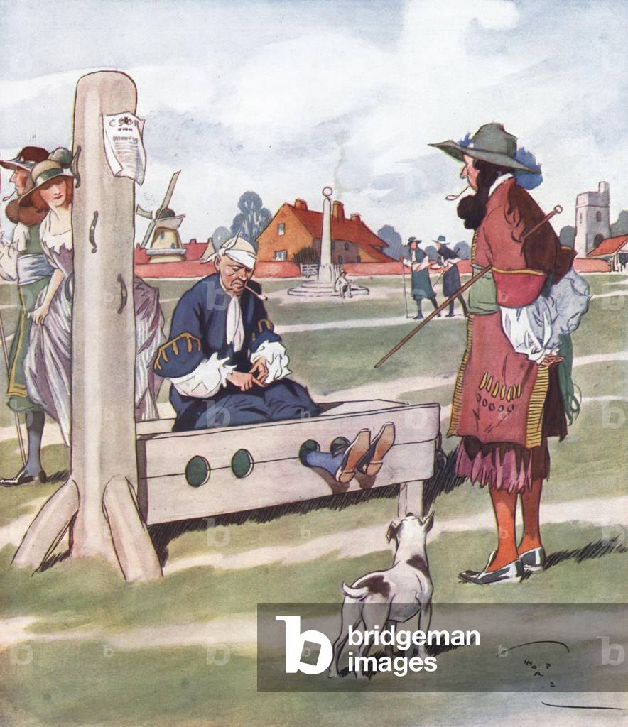 In The Stocks Magazine Plate, UK, 1930s