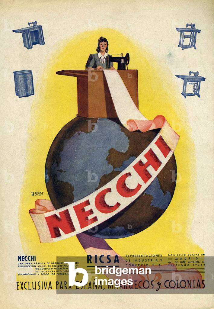 Necchi Magazine, advert, Spain, 1940s
