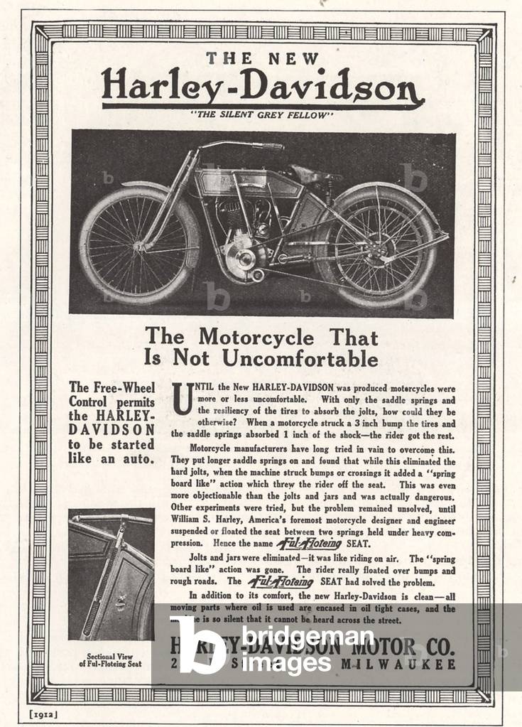 Harley Davidson Magazine, advert, USA, 1930s