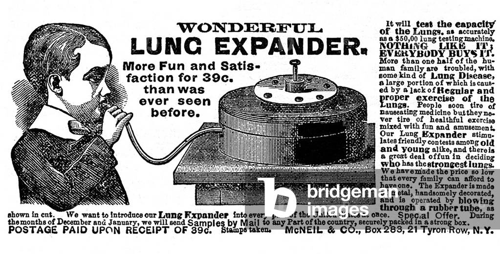 Lung Expander Magazine Advert, USA, 1890s
