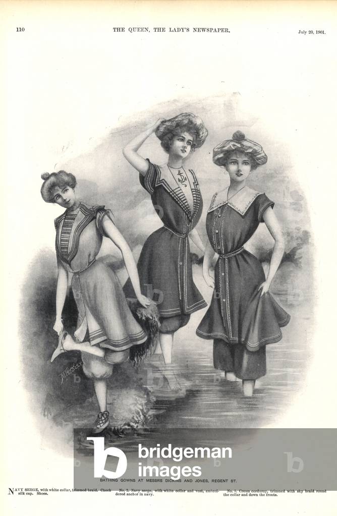 Swimwear NLI, Magazine Plate, UK, 1900s