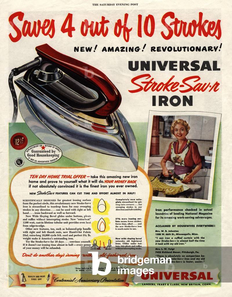 Universal Magazine, advert, USA, 1950s