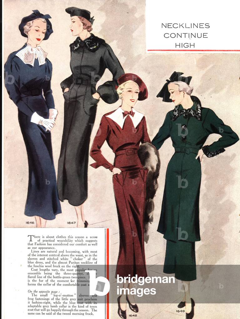Womens Fashion Magazine Plate, UK, 1930s