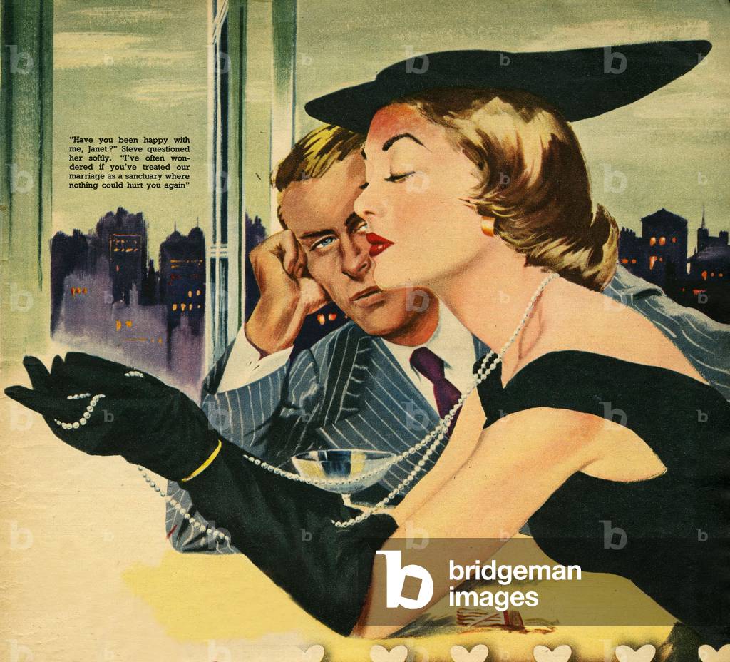 Romance Magazine Plate, UK, 1950s