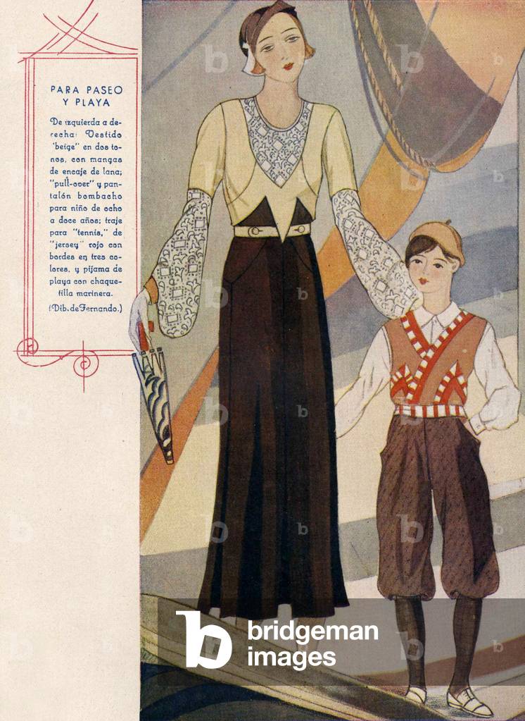 Mother and Child, Magazine Plate, Spain, 1920s