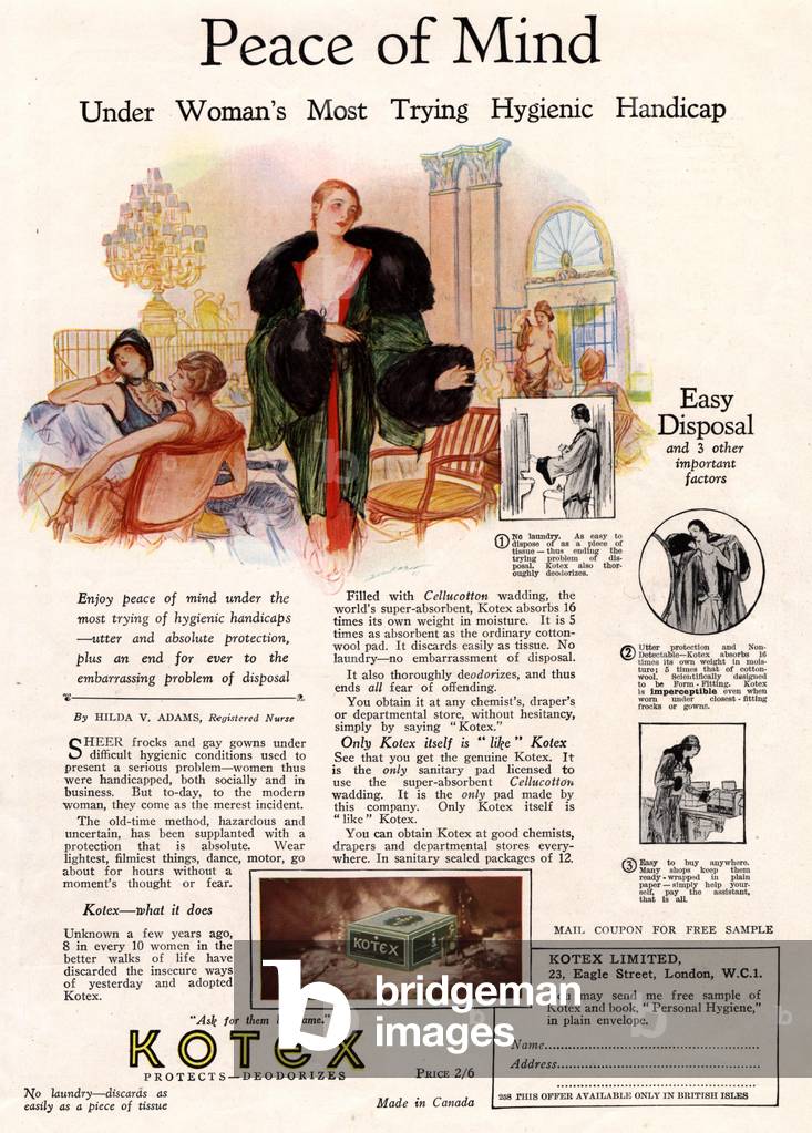 Kotex, 1920s