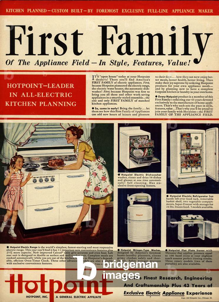 Hotpoint Magazine, advert, USA, 1940s