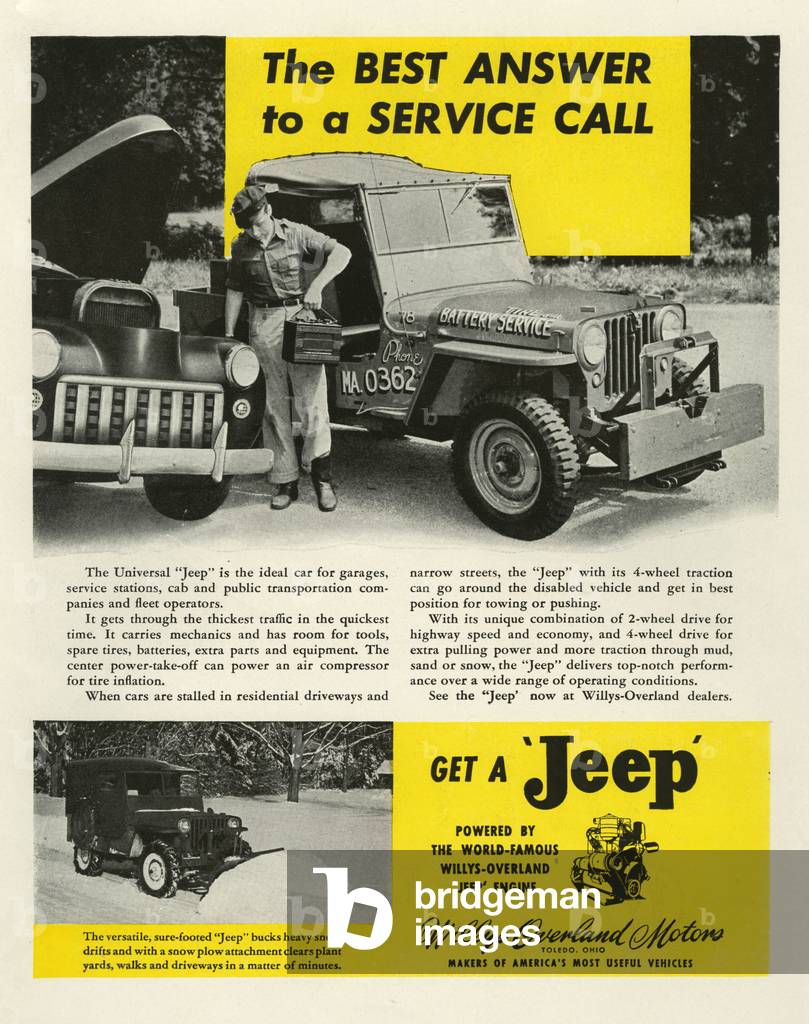 Willys Magazine, advert, USA, 1950s