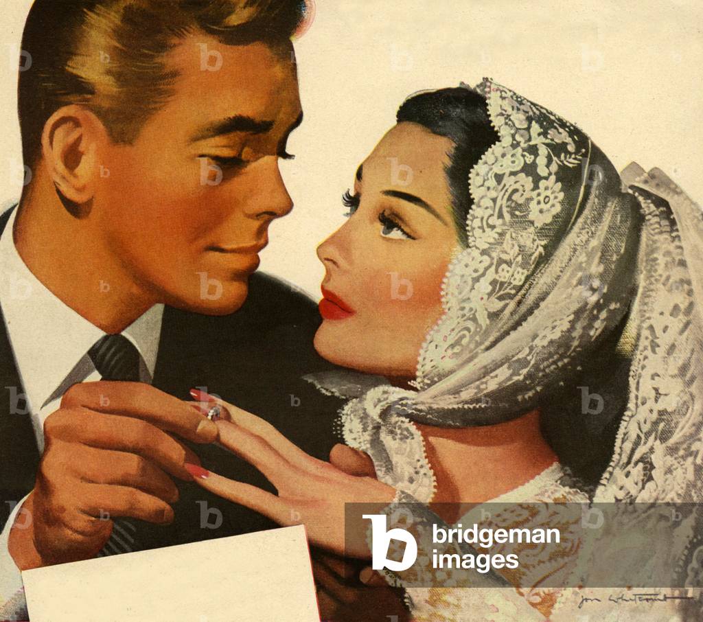 Community Cutlery Magazine Advert (detail), USA, 1940s