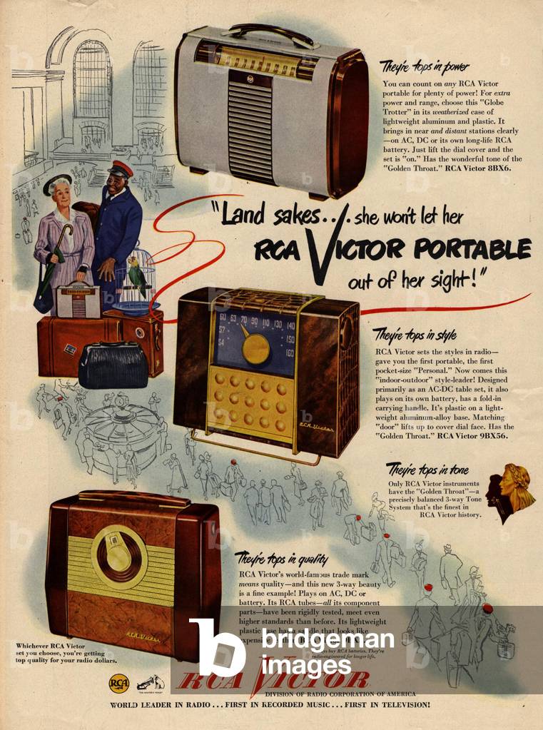 RCA Victor Radios Magazine, advert, USA, 1940s