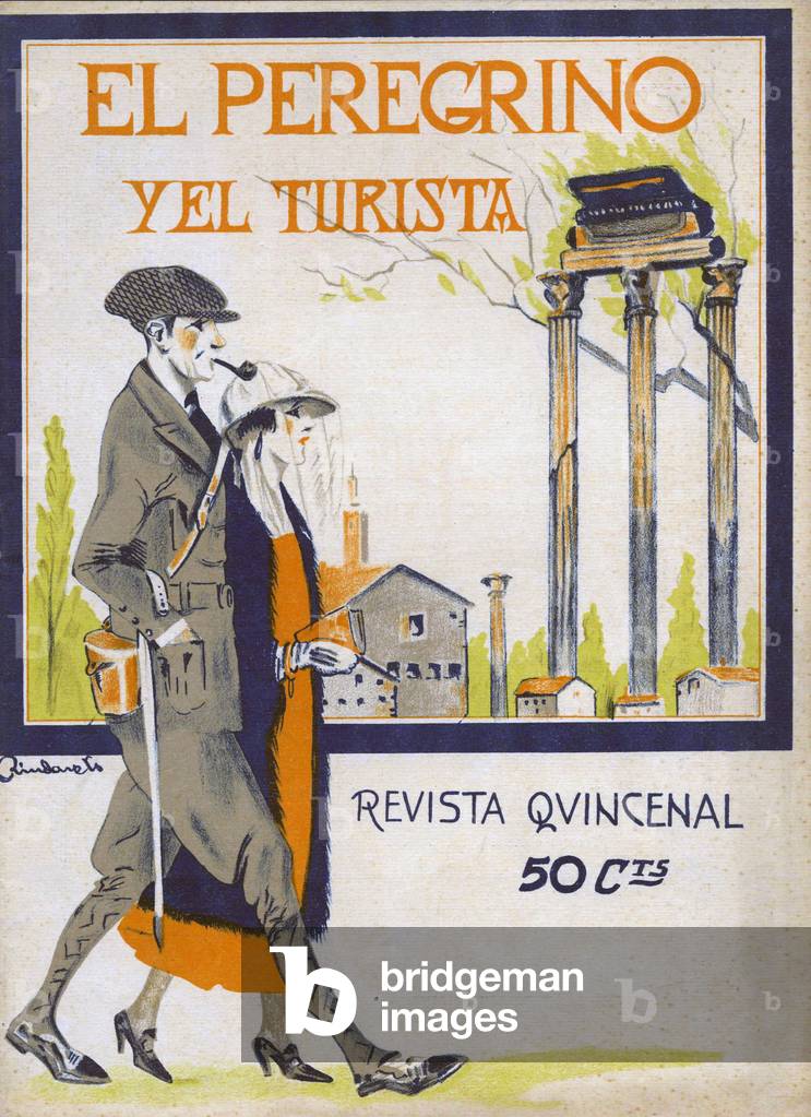 El Peregrino Yel Turista, Magazine Plate, Spain, 1920s