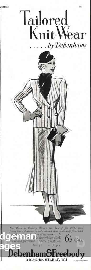 womens debenhams, 1930s (print)