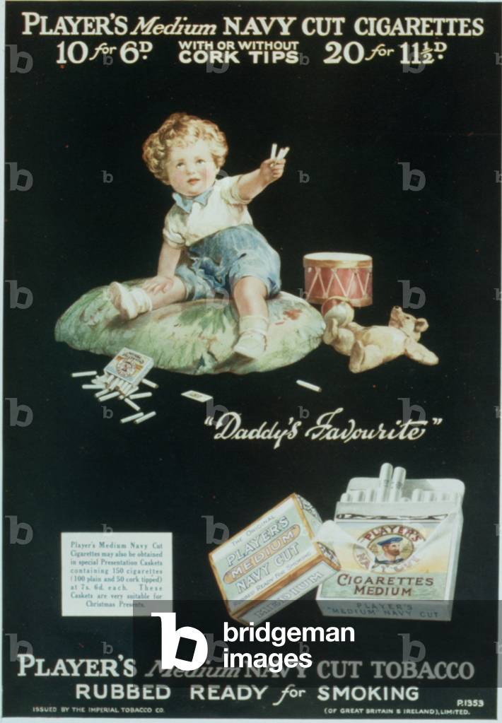 Player s Navy Cut cigarettes advertising, UK, 1910s (print)
