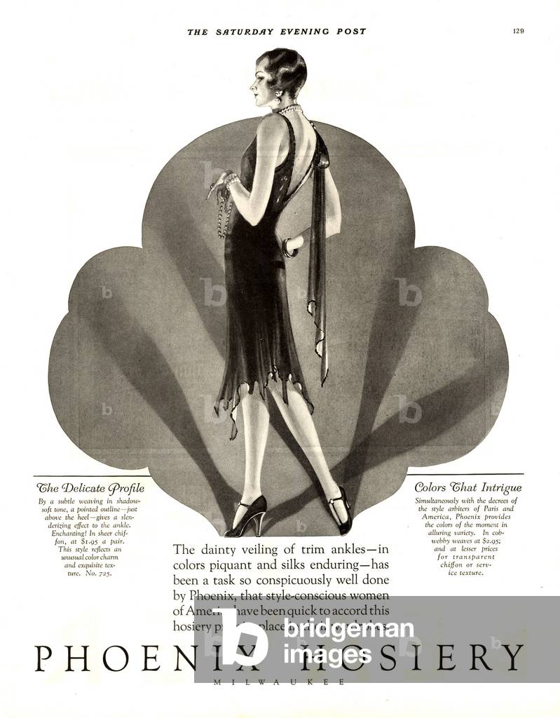 Phoenix Hosiery Magazine, advert, USA, 1920s
