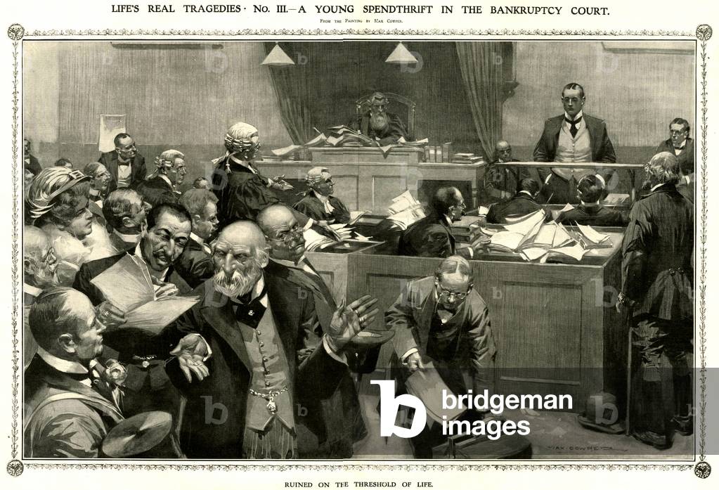 Bankrupt Courts Magazine Plate, UK, 1900s