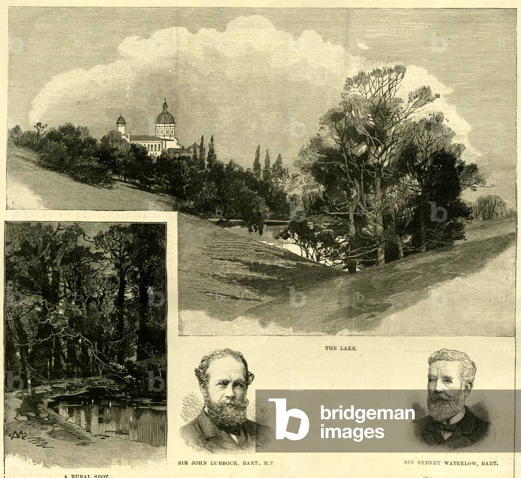 Waterlow Park, Highgate Magazine Plate, UK, 1890s