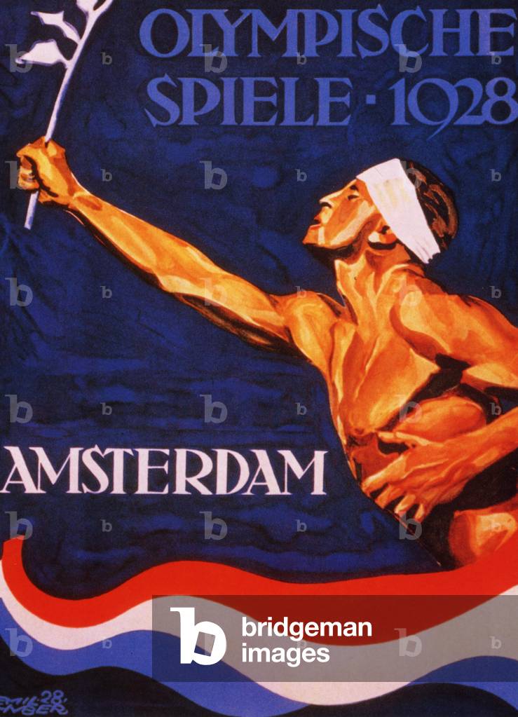 Official poster of the Summer Olympics Amsterdam 1928 (May 17 to August 12)