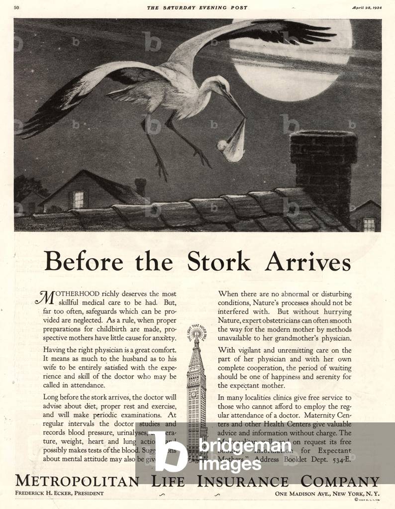 Metropolitan Life Insurance Magazine, advert, USA, 1930s