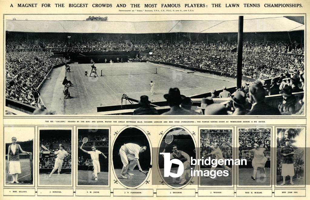 Tennis at Wimbledon Magazine Plate, UK, 1920s