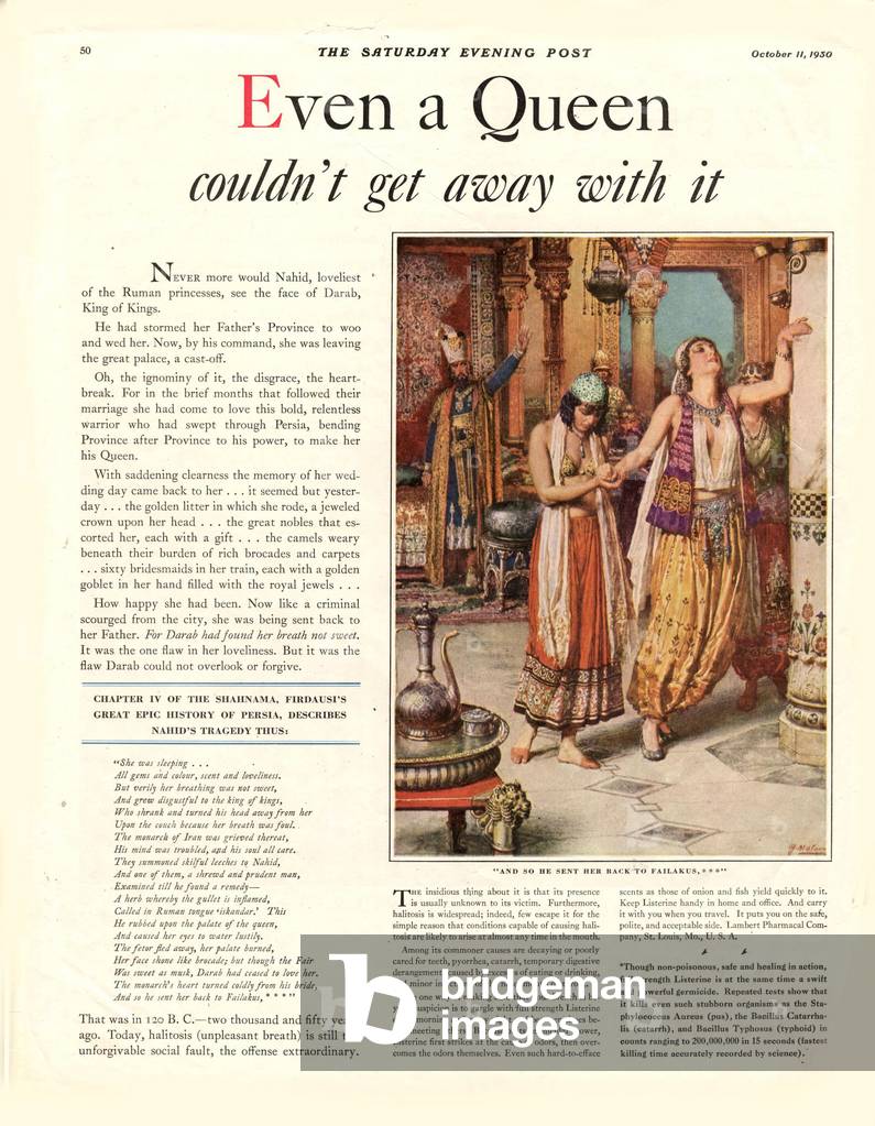 Listerine Magazine, advert, USA, 1920s