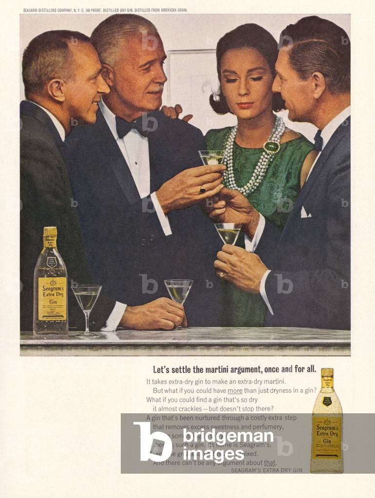 Seagram's Gin Magazine, advert, USA, 1950s