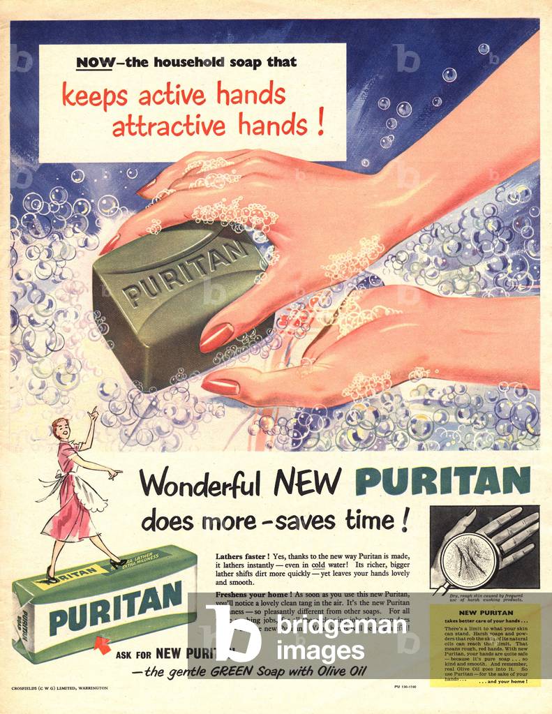 Puritan Magazine, advert, UK, 1950s