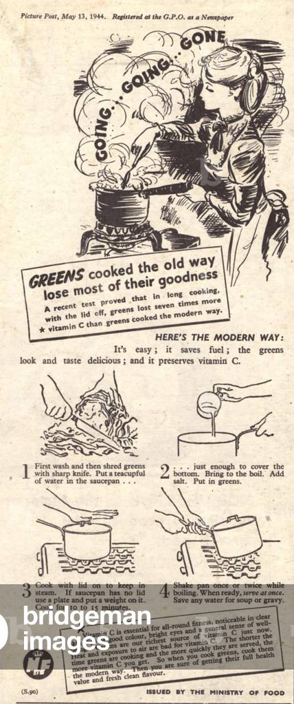The Ministry of Food Magazine, advert, UK, 1940s