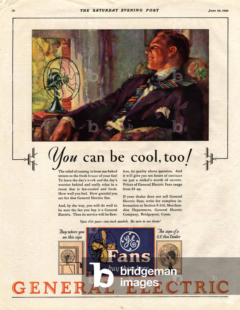 GE General Electric Magazine, advert, USA, 1920s